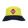 kapelusz BHP luminescencyjny - mod. 3929:L/XL, Fluorescencyjny zielony, Bawełna, Granatowy
